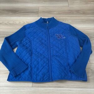 Vintage Kentucky Wildcats Nitro USA Quilted Full Zip Jacket Logo Rhinestone XL